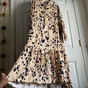 LuLaRoe Beige and Black Patterned Dress